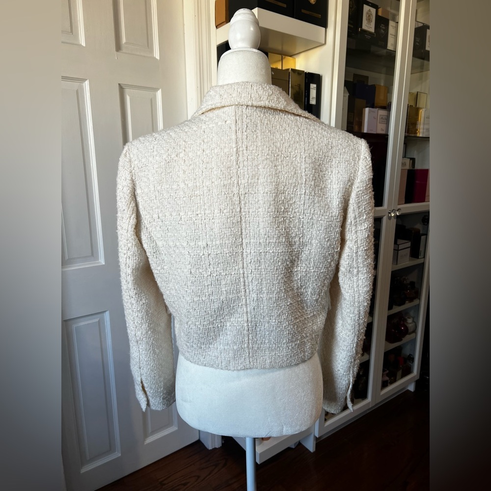 Zara Womens White Bone Gold Buttons Cardigan Sweater Size M - Picture 4 of 12